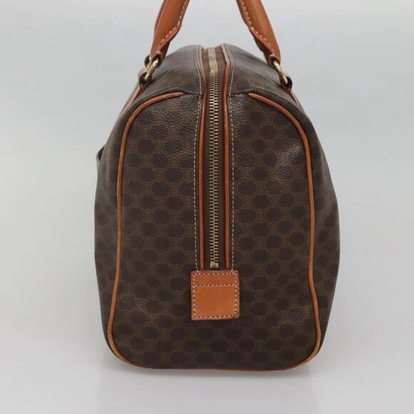 CELINE Macadam Canvas Hand Bag Pvc Leather Brown Gold - Picture 5 of 12